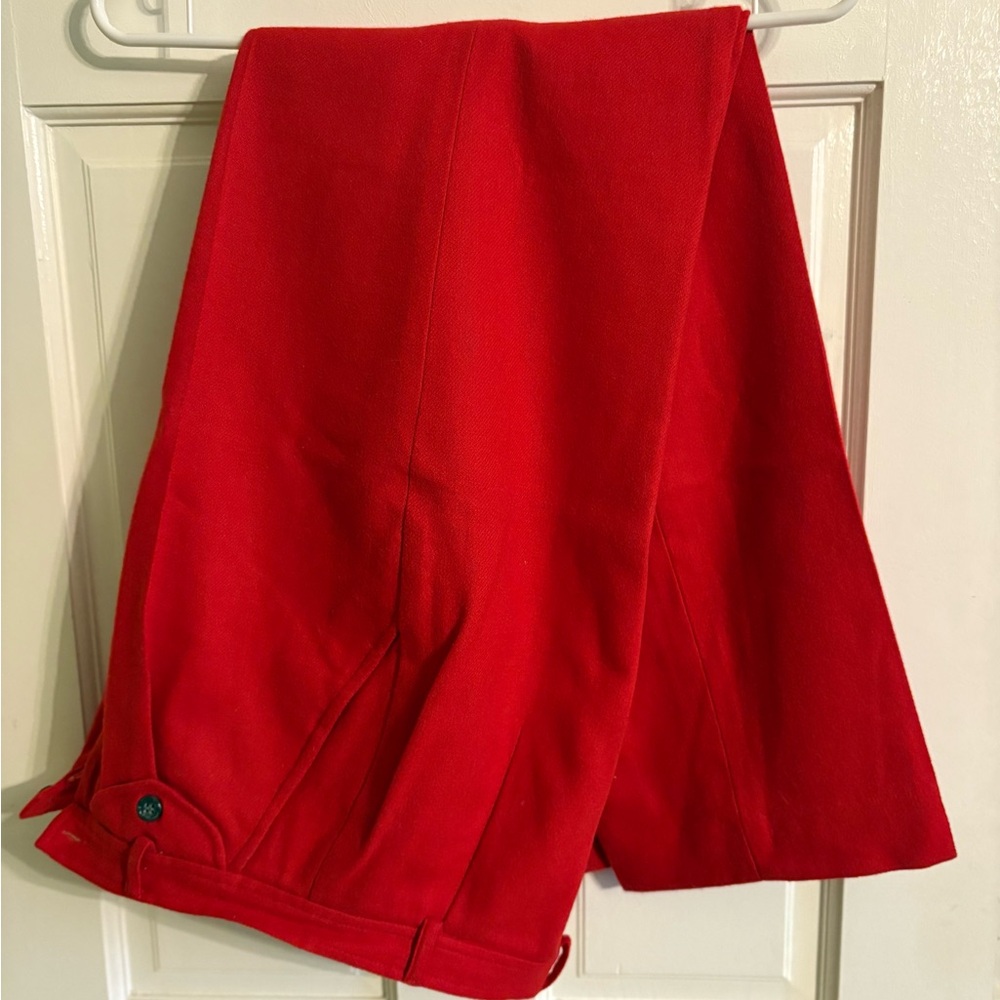 Villager Vibrant Red Wool Trousers